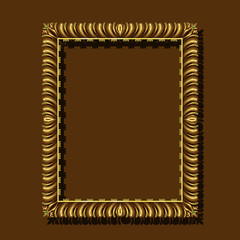 frame gold color with shadow