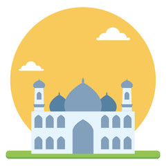 Big mosque of muslim prayer to worship their God