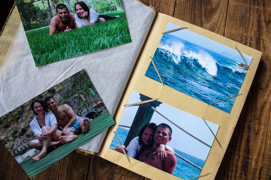 a photos from the vication of the couple