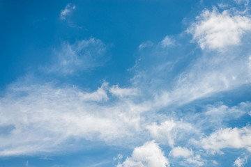 Beautiful blue sky with cloud and copy space