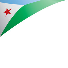 Djibouti flag, vector illustration on a white background