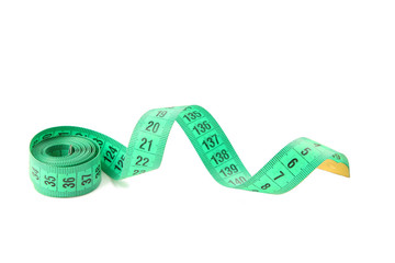 Measuring tape isolated on a white background