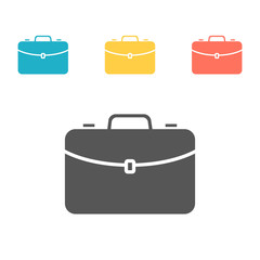 Briefcase Icon. Vector sign for web graphic.