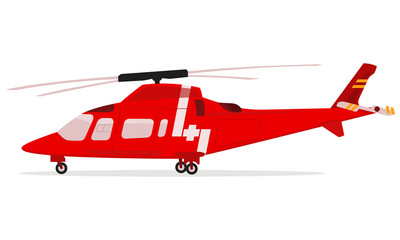 Vector illustration of rescue helicopter