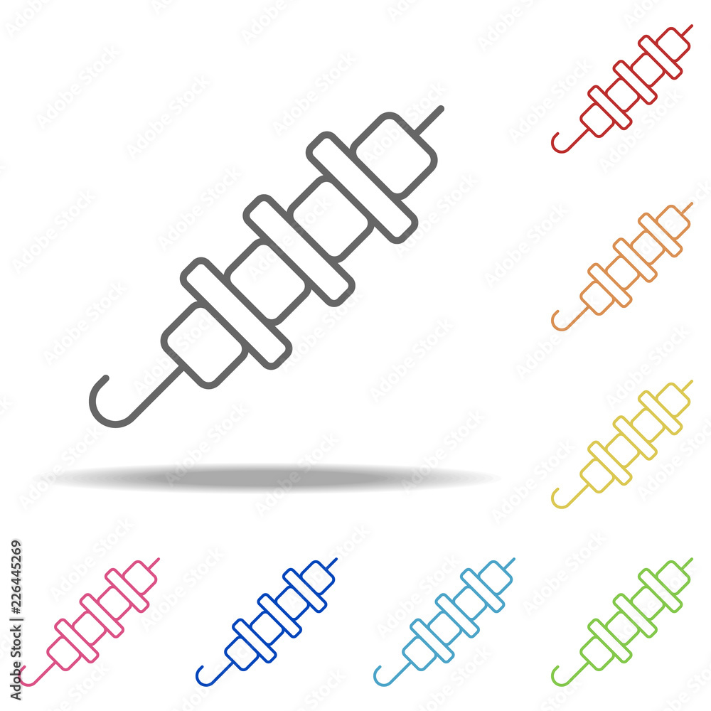 Poster skewer icon. elements of camping in multi colored icons. simple icon for websites, web design, mobil