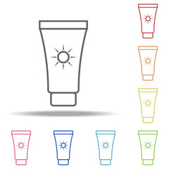 sunblock icon. Elements of Camping in multi colored icons. Simple icon for websites, web design, mobile app, info graphics