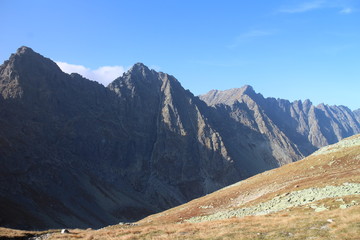 View from sadle under Kôprovský štít peak (2363 m) in Mengusovska dolina valley, High Tatras, Slovakia