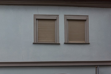 facades windows and roofs of buildings