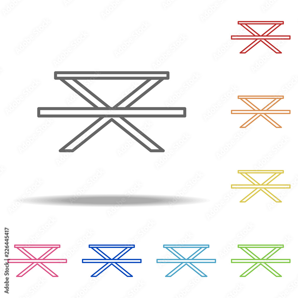 Aufkleber picnic table icon. elements of camping in multi colored icons. simple icon for websites, web design,