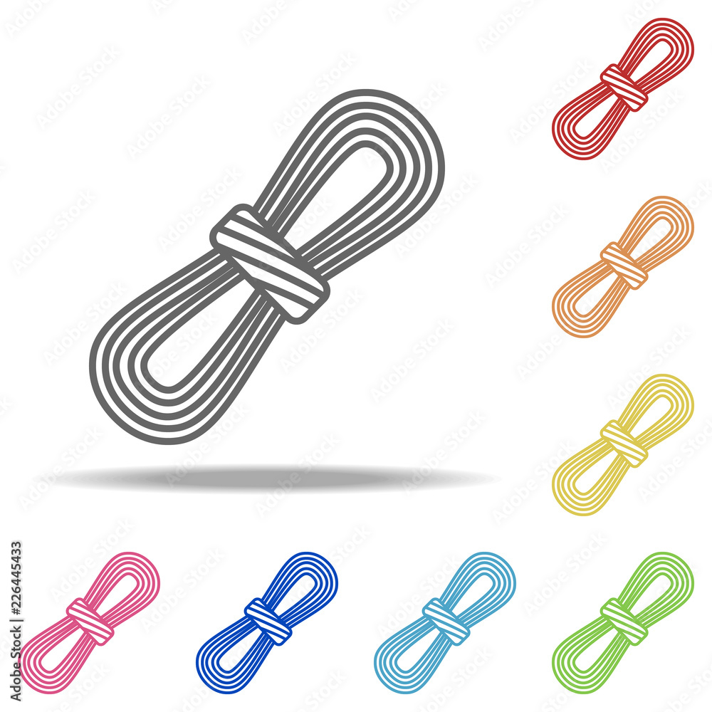 Poster rope icon. elements of camping in multi colored icons. simple icon for websites, web design, mobile 