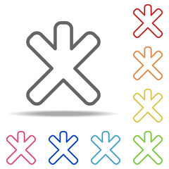 Obraz premium ikona znaku drogowego. Elementy nawigacji w wielu kolorowych ikonach. Prosta ikona dla stron internetowych, projektowania stron internetowych, aplikacji mobilnej, grafiki informacyjnej