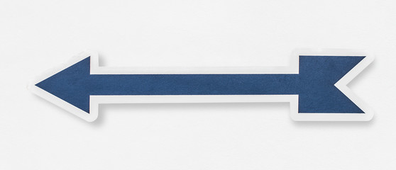Fototapeta premium Blue arrow bar icon isolated