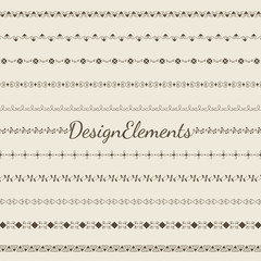 Fototapeta premium Collection of divider design element vectors