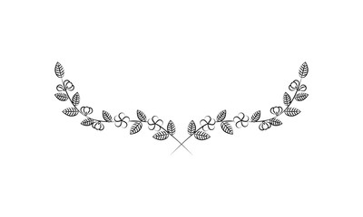 Decorative floral Ornament for text