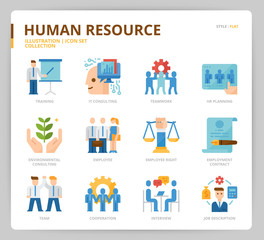 Human resource icon set