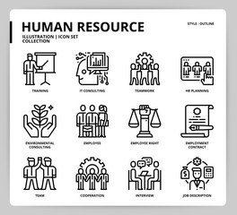 Human resource icon set