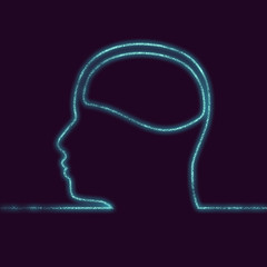 Man avatar profile view. Mental health relative icon. Scientific medical designs.