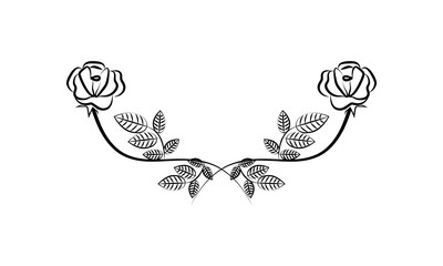 Decorative floral Ornament for text