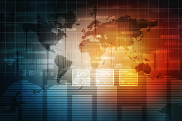 Fototapeta premium 2d rendering Stock market online business concept. business Graph 