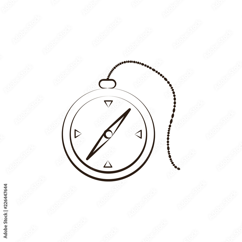 Poster compass desert icon. element of desert icon for mobile concept and web apps. hand draw compass deser