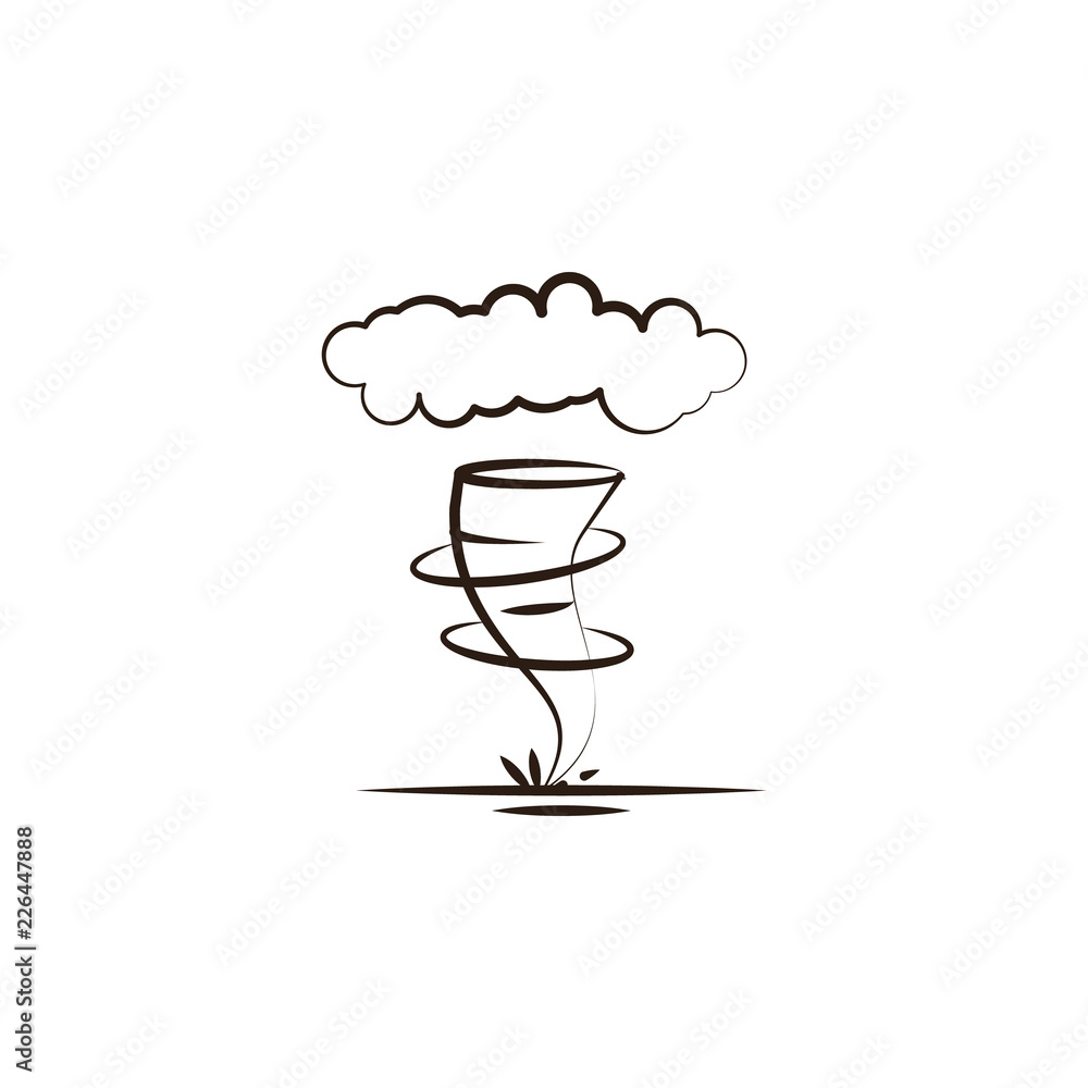 Poster sandstorm, desert icon. element of desert icon for mobile concept and web apps. hand draw sandstorm,