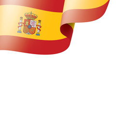 Obraz premium spain flag, vector illustration on a white background