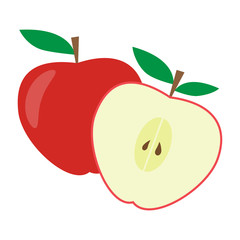 Red apple icon. Vector