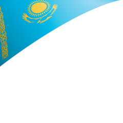 Fototapeta na wymiar Kazakhstan flag, vector illustration on a white background