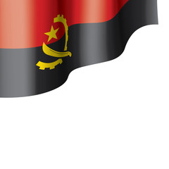 Angola flag, vector illustration on a white background