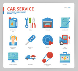 Car service icon set