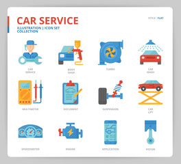 Fototapeta na wymiar Car service icon set