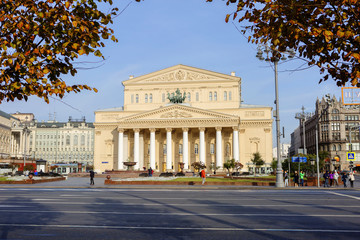 Obraz premium Moscow, Russia, Bolshoi theater. It is one of the largest Opera and ballet theatres in Russia and one of the most important in the world. 