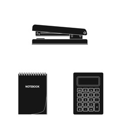 Vector design of office and supply symbol. Set of office and school stock vector illustration.