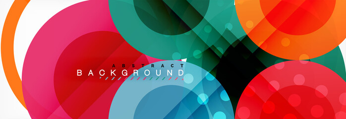 Fototapeta premium Circle composition abstract background