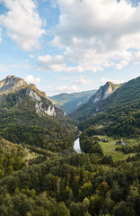 Fototapeta na wymiar The deepest canyon in Europe. Tara river canyon. Montenegro. 