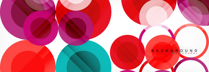 Overlapping circles design background