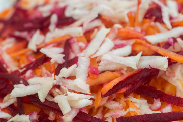 shredded root vegetables