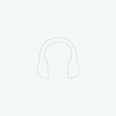 headphone icon, vector illustration. flat line icon