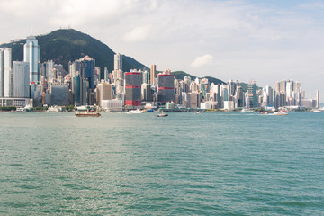 Naklejka premium Hong Kong, widok ogólny wyspy