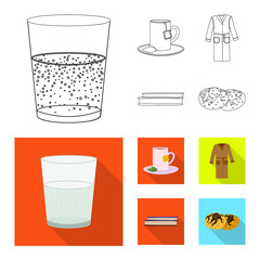 Vector design of dreams and night sign. Set of dreams and bedroom vector icon for stock.