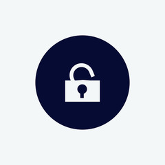 unlock icon, vector illustration