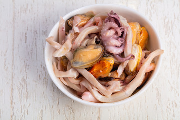 Tasty seafood salad