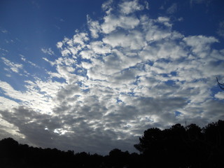 Dramatic sky with clouds in the city of Tangier, Morocco