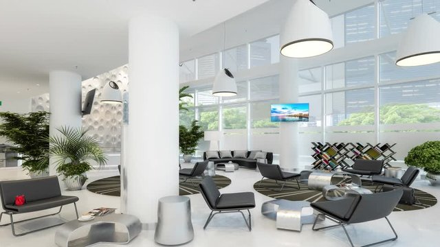 Contemporary Waiting Lounge - 3d visualization