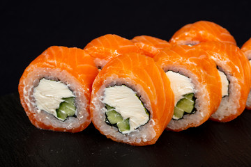 Japanese roll with salmon