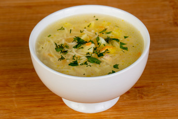 Chicken soup with noodle