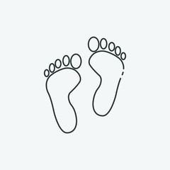 Obraz na płótnie Canvas foot print icon, vector illustration