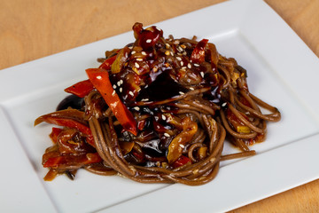 Soba with vegetables