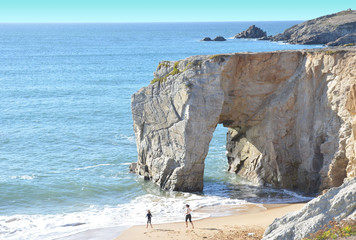 Arche du port blanc, wild coast, Quiberon, Bretagne, France.
