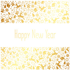 Happy New Year and Christmas background. Holidays vector illustration.